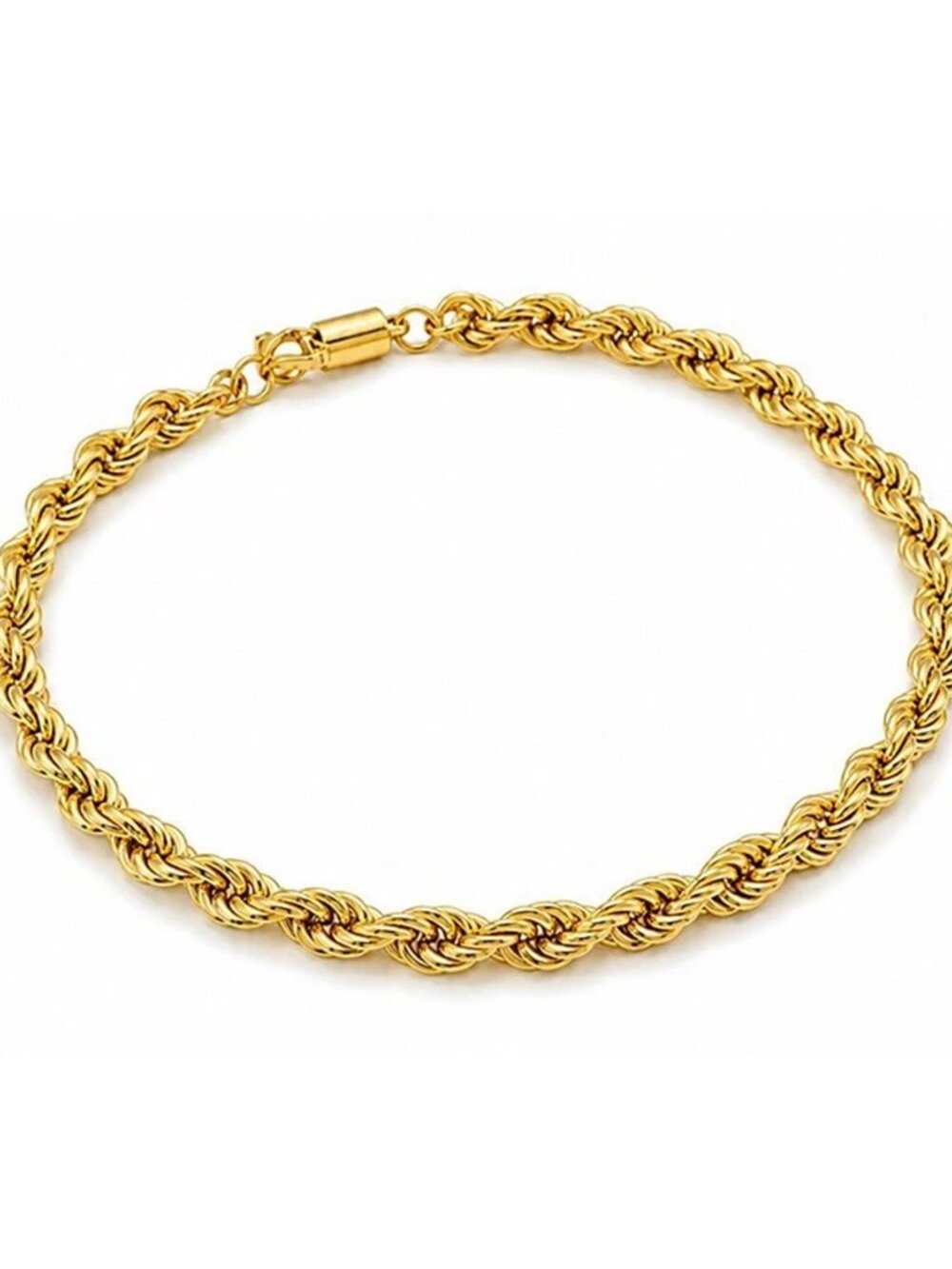 Rope Style Bracelet Solid 14k Yellow Gold